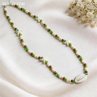 Beads Necklace With Sea Shell
